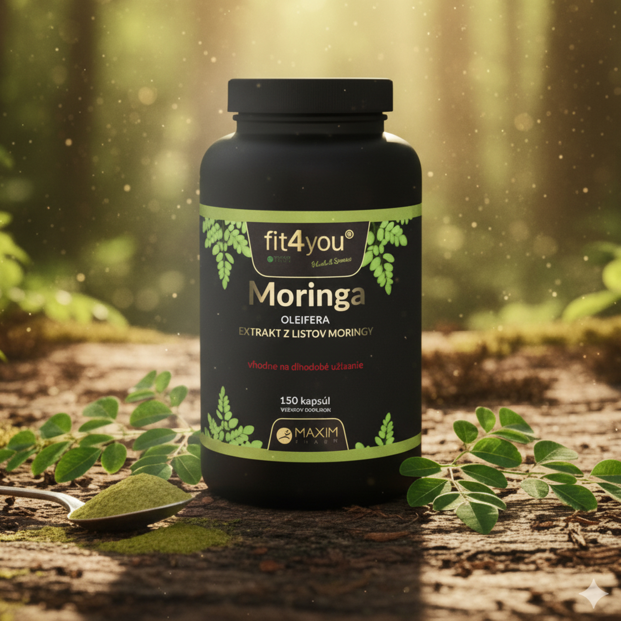 Fit4you Moringa Extrakt z listů Moringy - doplněk stravy 150 kapsul